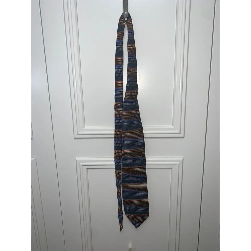 Vintage Ashberry Men's Geometric Striped Necktie‎ Multicolor Adjustable Classic